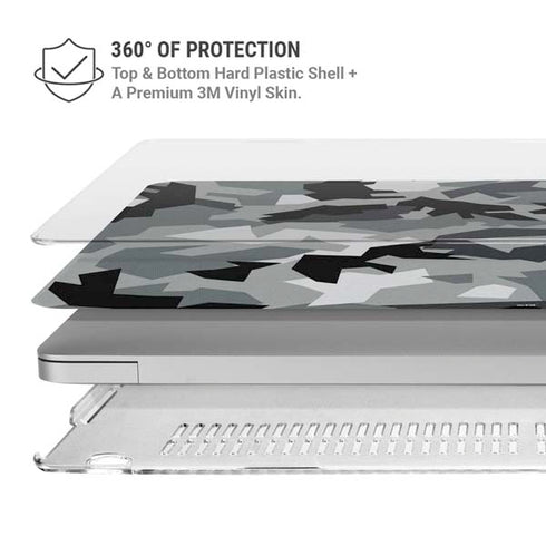 Urban Camouflage Black MacBook Air 15in (2023-2025) Case plus Skin